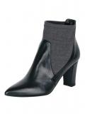 Stiefelette schwarz-grau