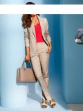 Streifenblazer sand-creme