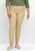 Stretch-Hose im Coloured-Denim-Look hellbeige