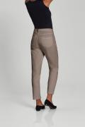 Stretchjeans mit Ziernieten taupe