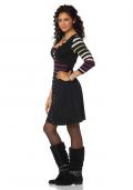 Strick-Jersey-Kleid schwarz-bunt