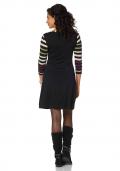 Strick-Jersey-Kleid schwarz-bunt