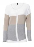 Strick-Twinset grau-beige