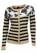 Strickjacke beige-bunt