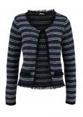 Strickjacke blau-schwarz-weiß