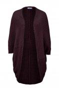 Strickjacke bordeaux-schwarz