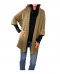 Strickjacke cognac-schwarz