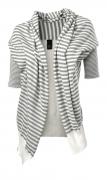 Strickjacke grau-creme