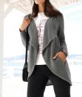 Strickjacke grau-melange