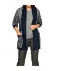 Strickjacke marine-ecru