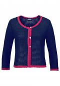 Strickjacke marine-rot