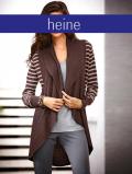 Strickjacke mauve-taupe gestreift