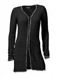 Strickjacke mit Kette schwarz