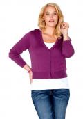 Strickjacke mit Nieten lila