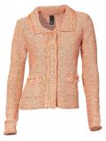 Strickjacke mit Pailletten orange