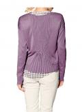 Strickjacke mit Plissee mauve