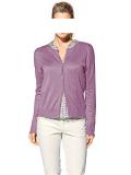 Strickjacke mit Plissee mauve