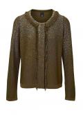 Strickjacke oliv-goldfarben