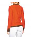 Strickjacke orange-khaki