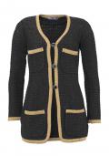 Strickjacke schwarz-gold