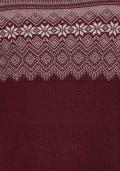 Strickkleid bordeaux-creme