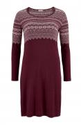 Strickkleid bordeaux-creme