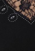 Strickkleid mit Strass schwarz