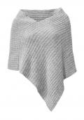 Strickponcho grau