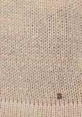 Strickponcho mit Lurex beige