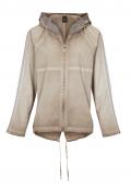 Sweat-Blouson taupe-silberfarben