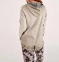 Sweat-Blouson taupe-silberfarben