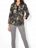 Sweatjacke marine-goldfarben