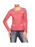 Sweatjacke mit Perlen koralle