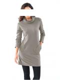 Sweatkleid taupe