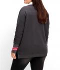 Sweatshirt anthrazit-pink Gr. 40