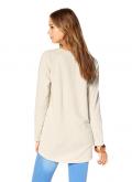 Sweatshirt mit Pailletten ecru-gold