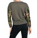 Sweatshirt mit Pailletten khaki