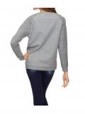 Sweatshirt mit Perlen grau