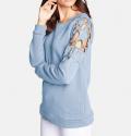 Sweatshirt mit Stickerei blau