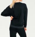 Sweatshirt mit Stickerei schwarz