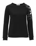 Sweatshirt mit Stickerei schwarz