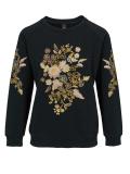 Sweatshirt mit Stickerei schwarz-bunt