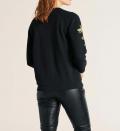 Sweatshirt mit Stickerei schwarz-bunt