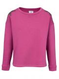 Sweatshirt mit Strasssteinen pink