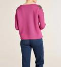 Sweatshirt mit Strasssteinen pink