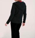 Sweatshirtjacke mit Stickerei schwarz