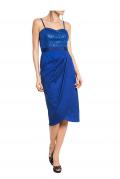 Taftkleid mit Pailletten royalblau