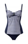 Tankini marine-weiß D-Cup