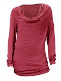 Top + Shirt mit Pailletten rot