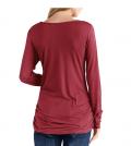 Top + Shirt mit Pailletten rot